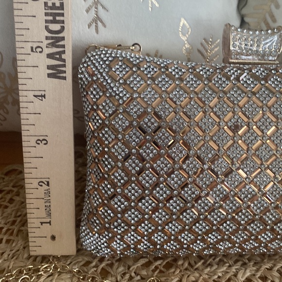 Alessia Gold & Rhinestone Clutch - Picture 13 of 15